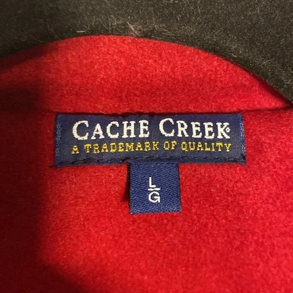 Cache Creek Vintage Wool Double Breasted Classic Christmas Winter Pea Coat Sz L - Picture 9 of 15